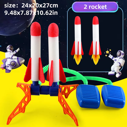 Lanceur de fusée pour enfants, pompe à pas, puissance pressée à Air, jeux familiaux en plein Air, cadeaux d'anniversaire, jouets de sport pour enfants