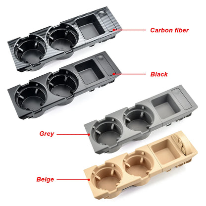 Nouveau Double trou style de voiture Console centrale avant boîte de rangement pièce de monnaie + porte-gobelet pour BMW E46 série 1999-2006 51168217953