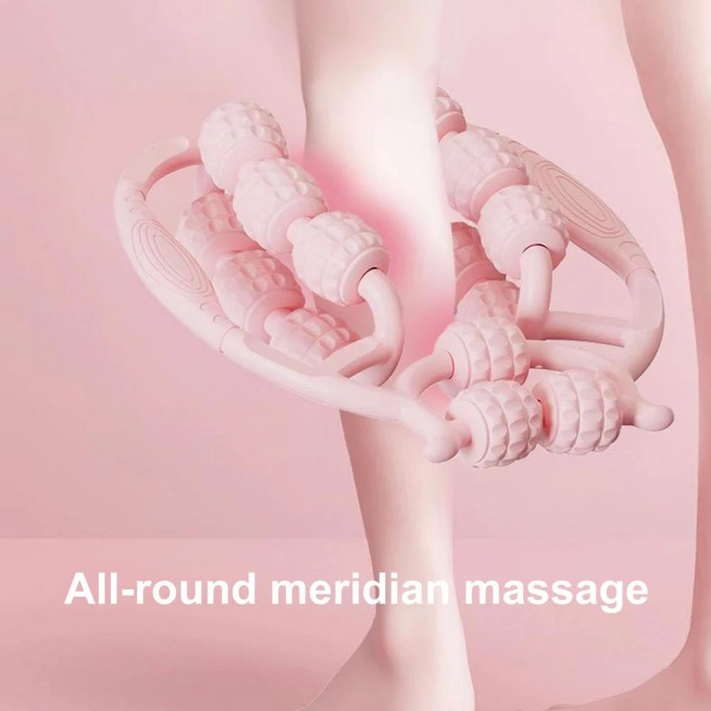 Masseur de jambes multifonctionnel à 12 roues, rouleau de Massage à couverture complète pour bras, taille, Relaxation musculaire des jambes, Machine de Massage manuelle