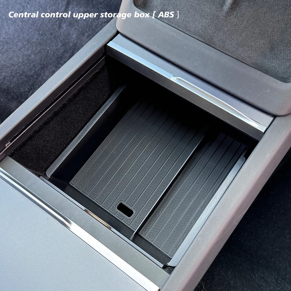 Boîte de rangement pour Console centrale Tesla, nouveau modèle Y 2025, lancement Juniper modèle 3 Highland 2024, boîte d'accoudoir, coussinet supérieur et inférieur en Silicone