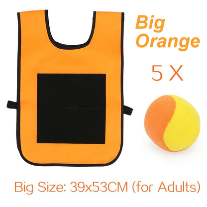 Gilet de jeu de balle Dodge collant, jouet de sport de plein air, accessoires en tissu Jersey, capture de balles en polaire douce, sans danger pour les enfants, adolescents et adultes