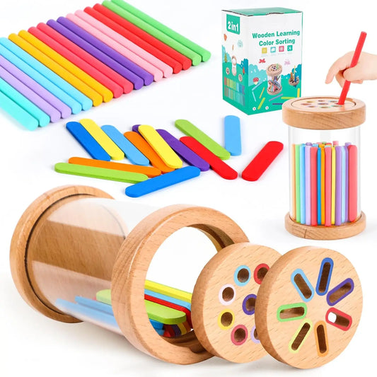 Jouets Montessori en bois, jouets de tri des couleurs, motricité Fine, jeux de correspondance sensorielle, jouets éducatifs pour enfants de 1 à 3 ans, cadeau de 3 ans et plus