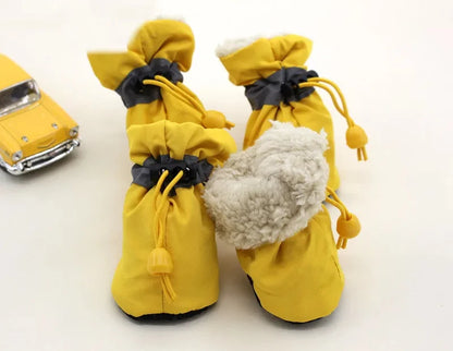 Chaussures antidérapantes pour chiot, 4 pièces, imperméables, pour animaux de compagnie, bottes de neige, de pluie, pour chien, chiot, chat, Chihuahua, soins des pattes, hiver