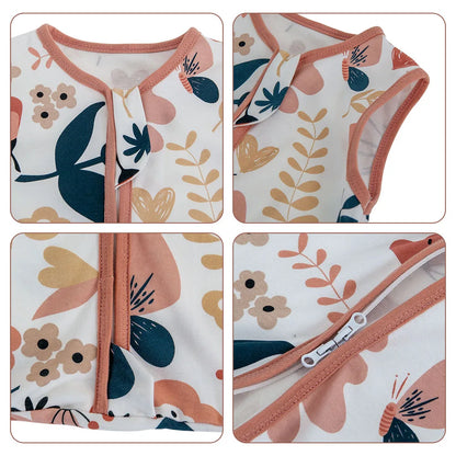 Sacs de couchage pour bébé de 3 à 18 mois, vêtements de nuit fins d'été une pièce imprimé ours mignon, sacs de nuit de dessin animé, couverture Anti-coup de pied