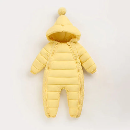 OLEKID automne hiver nouveau-né bébé barboteuse à capuche Plus velours enfant en bas âge garçon combinaison nouveau-né Snowsuit infantile bébé fille salopette