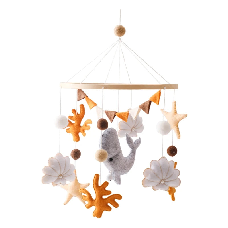 Berceau de bébé lit Mobile cloche hochet jouets en bois Crochet étoiles pendentif lit cloche jouets nouveau-né confort berceau support suspendus jouets cadeaux