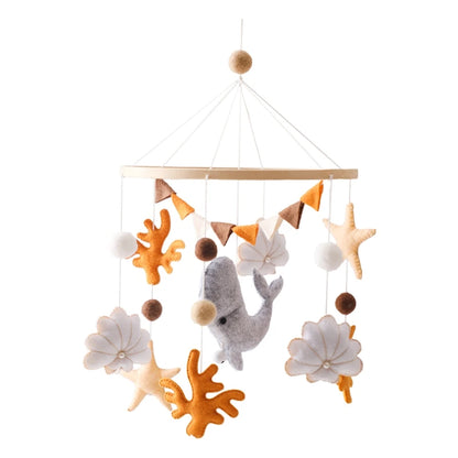 Berceau de bébé lit Mobile cloche hochet jouets en bois Crochet étoiles pendentif lit cloche jouets nouveau-né confort berceau support suspendus jouets cadeaux