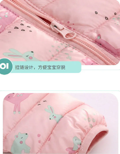 Nouveaux enfants doudoune automne hiver mode garçons filles mince manteaux chauds bébé léger vers le bas coton manteaux enfants vêtements