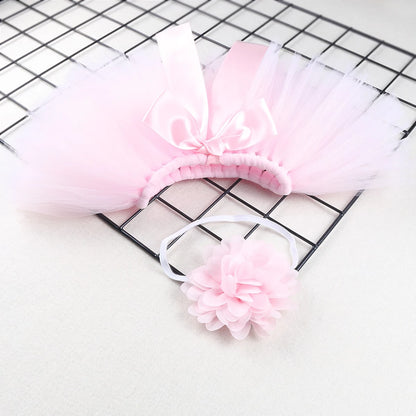 Ylsteed – tenues de photographie pour nouveau-né fille, jupe Tutu faite à la main avec bandeau fleuri, vêtements de princesse, accessoires Photo pour bébé fille