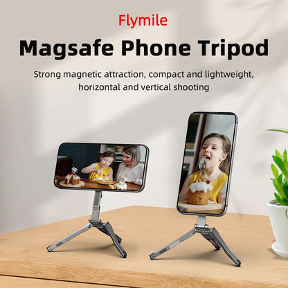 Support magnétique pour iPhone 16 15 14 13 Pro/Pro Max, accessoires universels pour trépied magnétique Magsafe en alliage d'aluminium pour téléphone