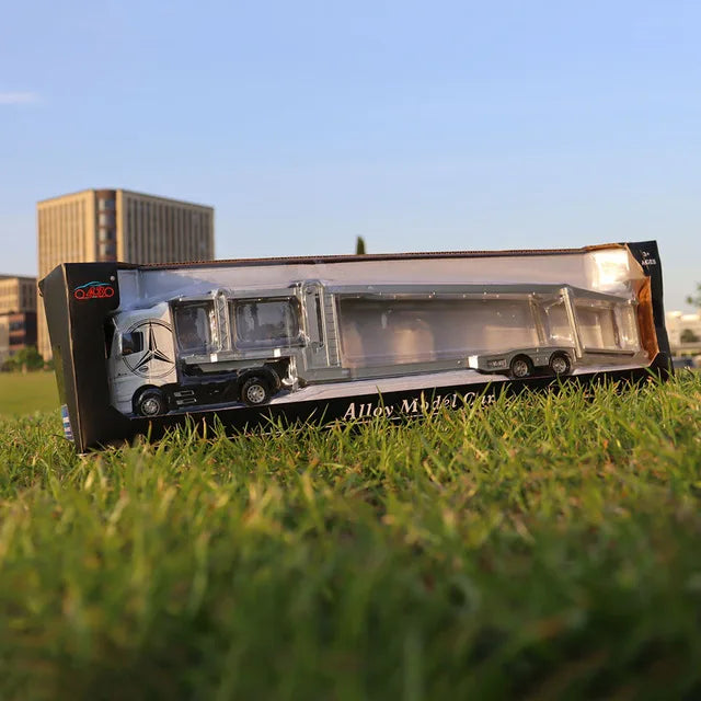 1:50 grand camion en alliage moulé sous pression modèle de voiture jouets conteneur retirer son et lumière véhicules de Transport modèle jouets pour garçons cadeaux