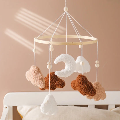 Berceau de bébé lit Mobile cloche hochet jouets en bois Crochet étoiles pendentif lit cloche jouets nouveau-né confort berceau support suspendus jouets cadeaux
