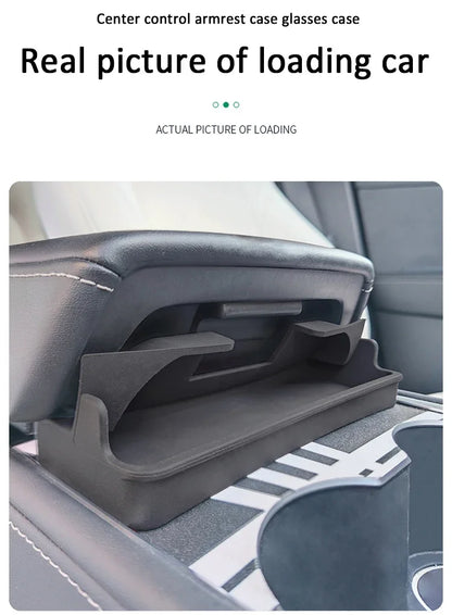 Boîte de rangement d'accoudoir Central pour Tesla modèle Y/3/3, étui de rangement pour lunettes de voiture Highland, accessoire multifonctionnel pour téléphone, nouveauté 2024
