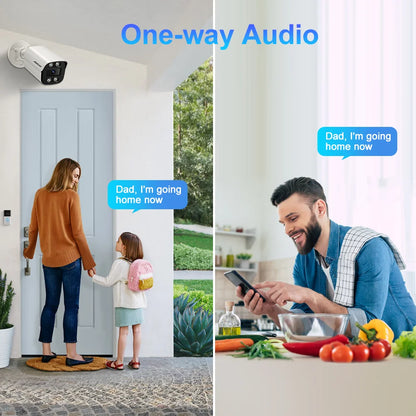 Caméra de Surveillance extérieure IP POE hd 8MP/4K, dispositif de sécurité domestique en métal couleur, avec Vision nocturne et Audio, codec H.265 et protocole Onvif