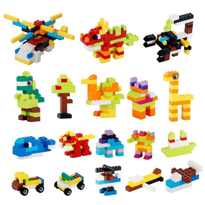 1000 bricolage blocs de construction créatifs ensemble en vrac blocs de construction classiques urbains assemblés cadeau d'anniversaire jouets éducatifs pour enfants