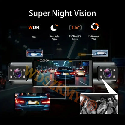 NOUVEAU 360 °   Caméra de voiture 3/4 objectif 1080P Dash Cam Auto 1080P caméra d'enregistrement de voiture voiture DVR avant gauche droite caméra de recul boîte noire dashcam voiture，caméra de recul，caméra voiture
