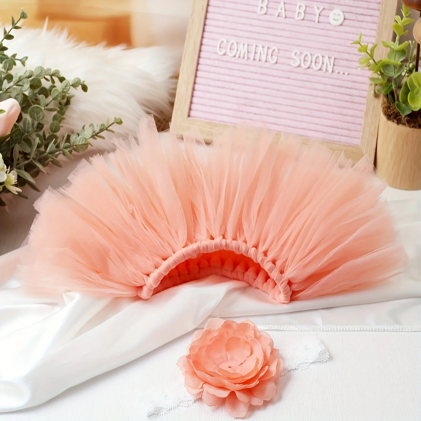 Ylsteed – tenues de photographie pour nouveau-né fille, jupe Tutu faite à la main avec bandeau fleuri, vêtements de princesse, accessoires Photo pour bébé fille