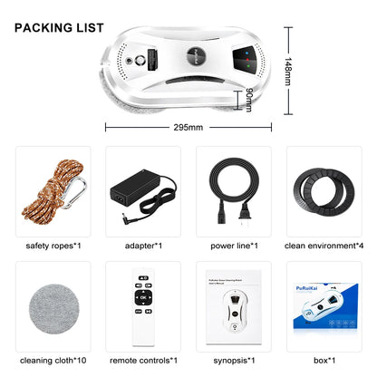 PuRuiKai Robot aspirateur Ultra mince nettoyage de vitres robot fenêtre électrique verre limpiacristales télécommande pour la maison