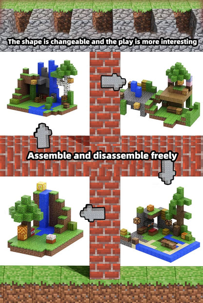 Blocs de construction magnétiques blocs de construction de jouets ensemble complet de blocs de construction de jouets d'assemblage de bricolage pour enfants jeux de construction de table 1 juin
