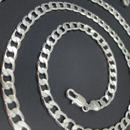 Collier en argent Sterling 925, 2-12mm de largeur 40-75cm, longue chaîne avec fermoir à homard, bijoux de fiançailles pour hommes et femmes, vente en gros