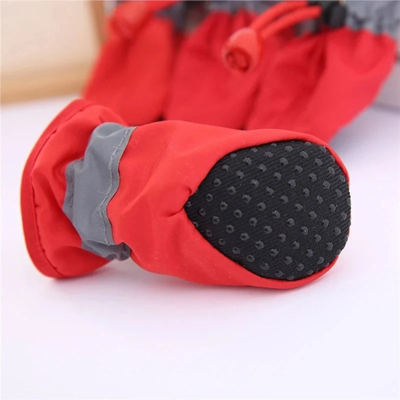 Chaussures antidérapantes pour chiot, 4 pièces, imperméables, pour animaux de compagnie, bottes de neige, de pluie, pour chien, chiot, chat, Chihuahua, soins des pattes, hiver