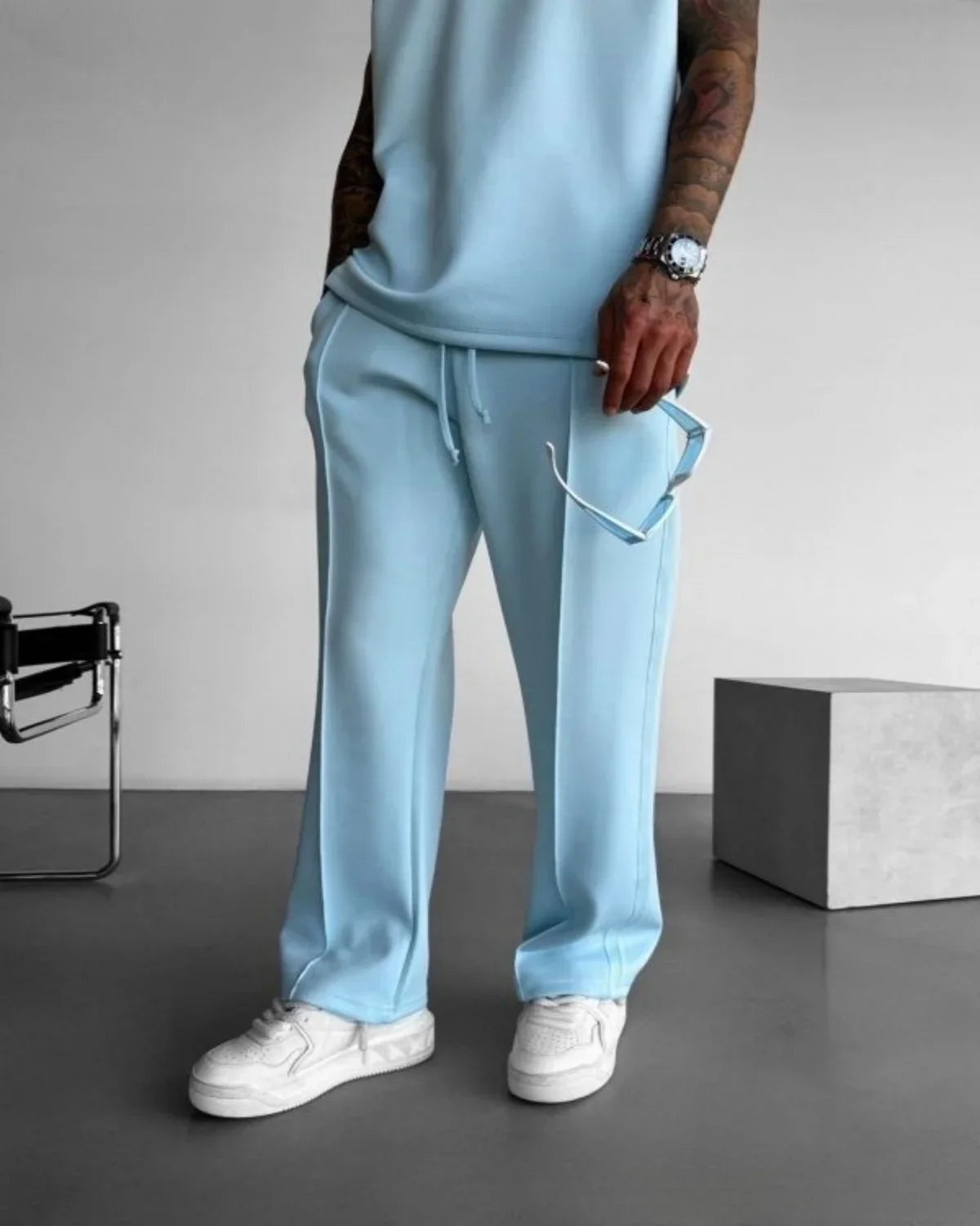 Combinaison de sport sans manches pour hommes, pantalon décontracté de couleur unie, vêtements pour hommes, ensemble deux pièces, nouvelle collection été 2025