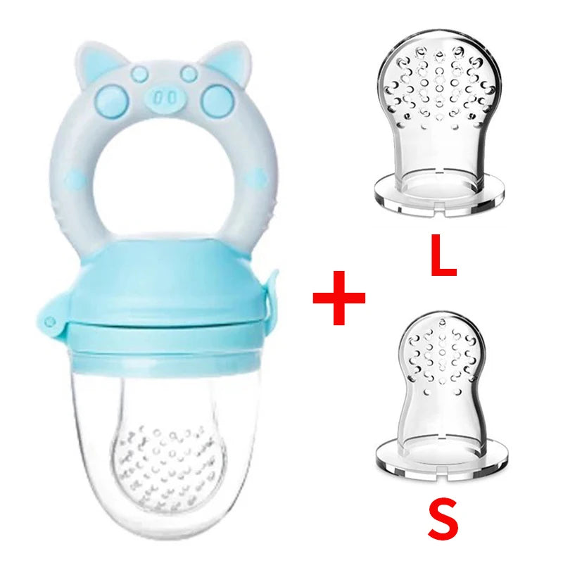 3 en 1 sac nouveau-né bébé aliments frais mangeoire Silicone anneau de dentition jouet mangeoire à fruits sucette formation manger fruits meulage bâton mignon