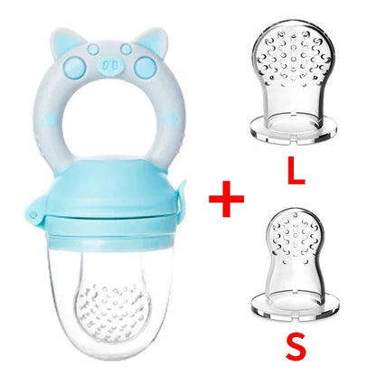 3 en 1 sac nouveau-né bébé aliments frais mangeoire Silicone anneau de dentition jouet mangeoire à fruits sucette formation manger fruits meulage bâton mignon