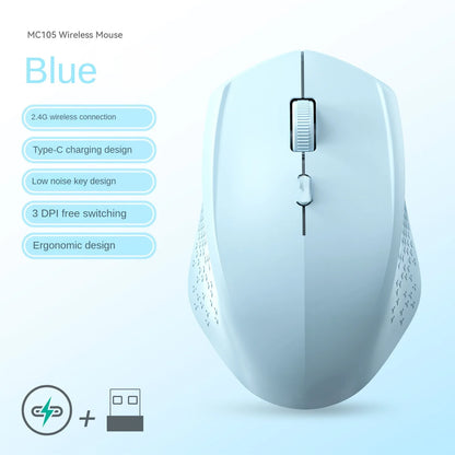 Souris sans fil Bluetooth 5.2, 2.4 ghz, double Mode, silencieuse, Rechargeable, pour jeu, 1600DPI, pour ordinateur portable, Win Mac OS