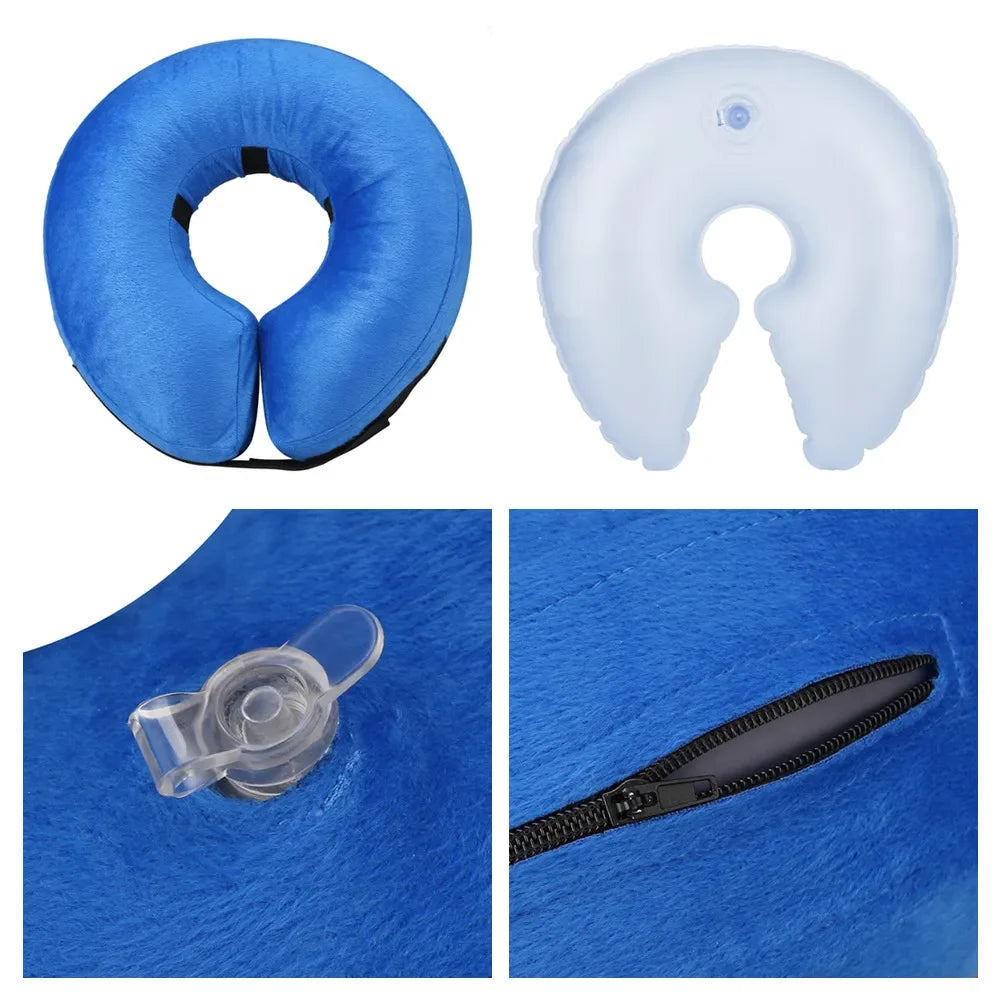 Cônes pour chiens après chirurgie, collier de protection gonflable pour chien, collier de récupération pour animaux de compagnie, cône doux pour petits, moyens ou grands chiens, chats