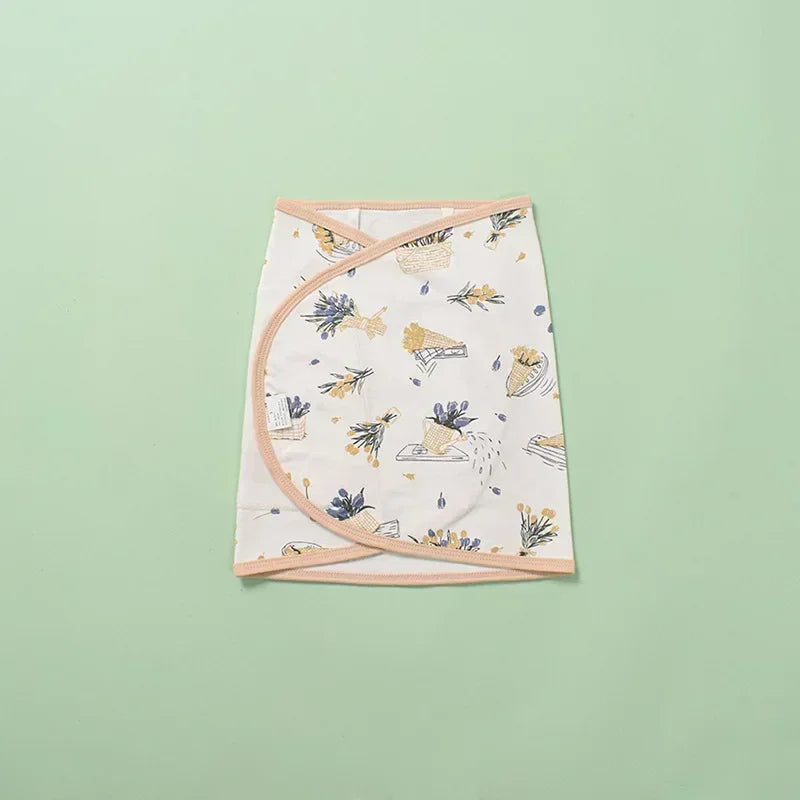 Couverture d'emmaillotage pour bébé de 0 à 6 mois, sangle pour protéger le ventre, couverture de couchage pour nouveau-né, style fin pour l'été