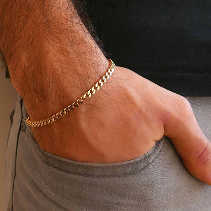 Vnox 3-11mm gros Miami gourmette chaîne Bracelet pour hommes, acier inoxydable lien cubain chaîne Bracelet classique Punk lourd mâle bijoux