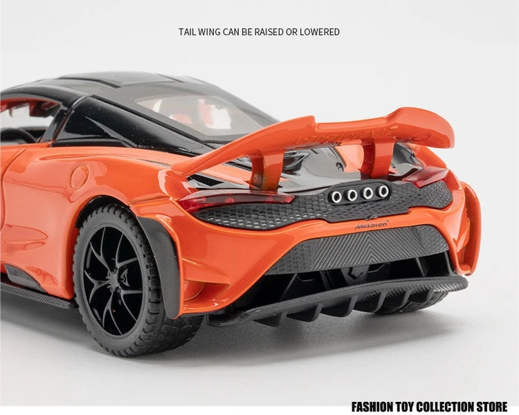 1: 32 Malaren 765TL rapide et furieux 7 modèle de voiture en alliage moulé sous pression jouet avec son et lumière véhicules décoration jouets pour enfants cadeau
