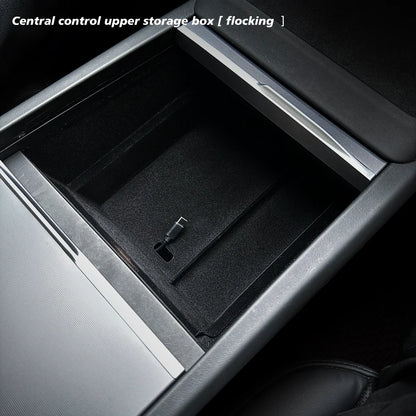Boîte de rangement pour Console centrale Tesla, nouveau modèle Y 2025, lancement Juniper modèle 3 Highland 2024, boîte d'accoudoir, coussinet supérieur et inférieur en Silicone