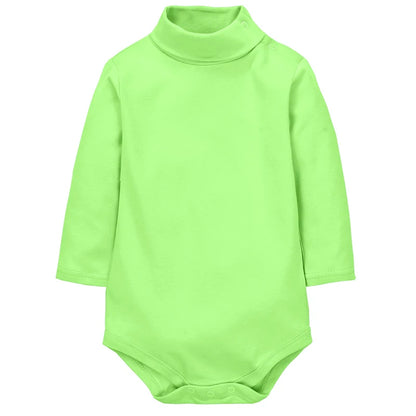 Body pour bébé garçon, manches longues, Triangle, 100% coton, combinaison douce et confortable, couleur unie, mode Simple, col haut, 0-24 mois