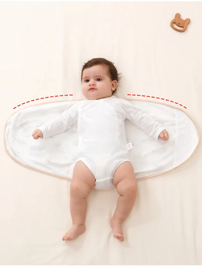 Couverture d'emmaillotage pour bébé de 0 à 6 mois, sangle pour protéger le ventre, couverture de couchage pour nouveau-né, style fin pour l'été