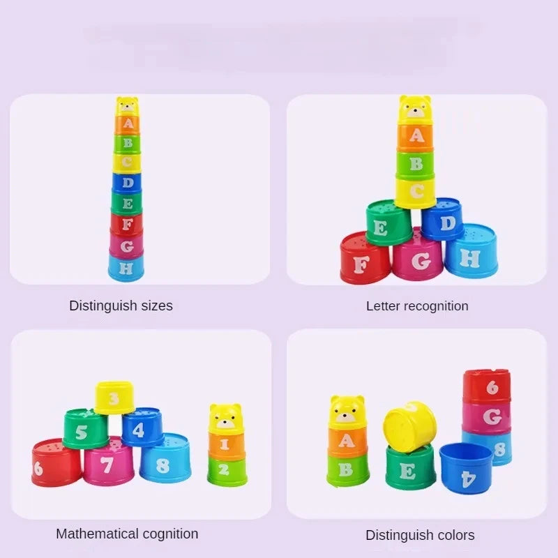 Enfant cerveau réponse bataille pli tasse main vitesse compétition pli tasse bébé pile jeu éducation précoce Puzzle Train jeux de société jouet
