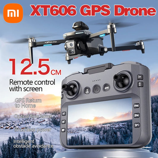 Xiaomi XT606 MAX GPS Drone 4k professionnel 8K HD caméra FPV souhait écran Drone 360 °   Jouets quadrirotor pour éviter les obstacles, drone