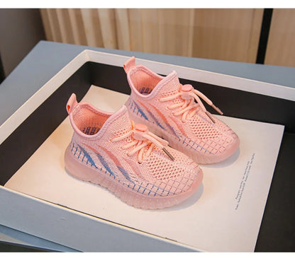 Chaussures légères décontractées en noix de coco pour enfants tissées avec semelles en caoutchouc pour bébés, garçons et filles. Bre de maille de sports de plein air antidérapant