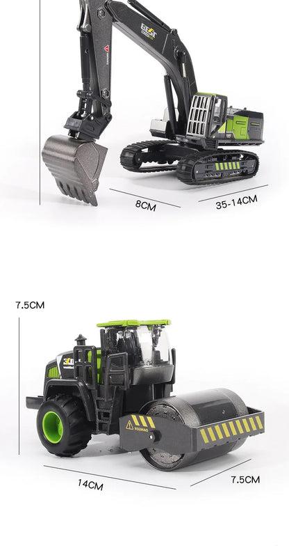1/50 modèle voiture Bulldozer camion pelle grue chariot élévateur Construction ingénierie véhicule jouets pour garçons enfants jouets éducatifs