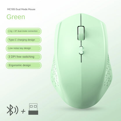 Souris sans fil Bluetooth 5.2, 2.4 ghz, double Mode, silencieuse, Rechargeable, pour jeu, 1600DPI, pour ordinateur portable, Win Mac OS