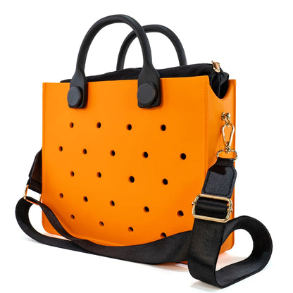 EVA grand sac à bandoulière en cuir sac à main fourre-tout sac de rangement pour femmes décontracté sac de plage étanche trou ajustement charme sac de rangement de mode