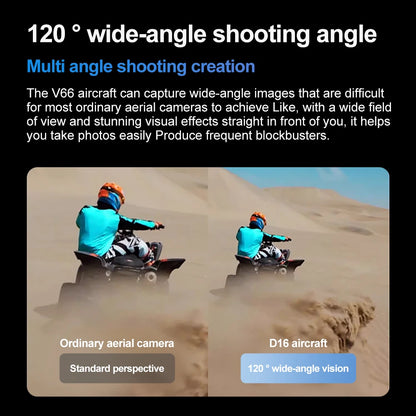 V66 Mini Drone 4K professionnel double caméra Mode sans tête évitement d'obstacles WiFi FPV Dron 360 °   Jouets quadrirotor RC à rabat pour enfants