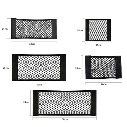 Filet de Rangement artificiel astique pour Siège Arrière de Voiture, Poche en Maille, Autocollant Magique, Sac Portable Universel, Accessoires