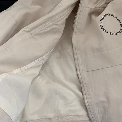 Veste à Capuche avec Fermeture Éclair pour Enfant Garçon et Fille, Vêtement à la Mode avec Dessin Animé, Chemise avec Lettres, Nouvelle Collection Printemps Automne 2024