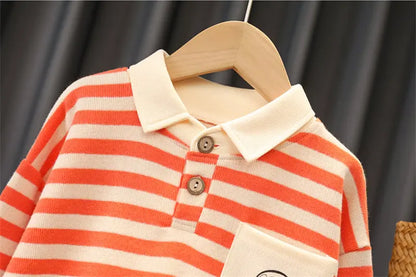 Ensemble de 2 pièces de vêtements de sport décontractés pour enfants, sweats à capuche à bandes, jeans pour garçons, survêtements pour enfants, tenue de printemps et d'automne, 0 à 5 ans, nouveau