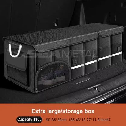 SEAMETAL-Coffre de Rangement Pliable, Étanche, Calandre Oxford, 110L, Grande Capacité, Évaluation de Voiture, Camping, Pêche, Facile à Transporter