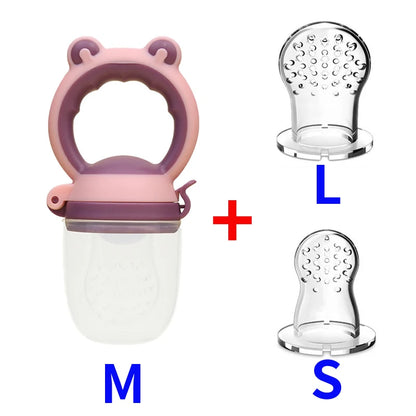 3 en 1 sac nouveau-né bébé aliments frais mangeoire Silicone anneau de dentition jouet mangeoire à fruits sucette formation manger fruits meulage bâton mignon