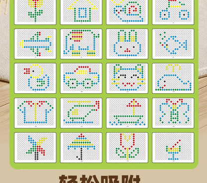 Planche à gribouiller en perles magnétiques pour enfants de 3 à 8 ans, avec stylo Puzzle, jouets de dessin, jeu de Montessori, cadeau éducatif, nouvelle collection