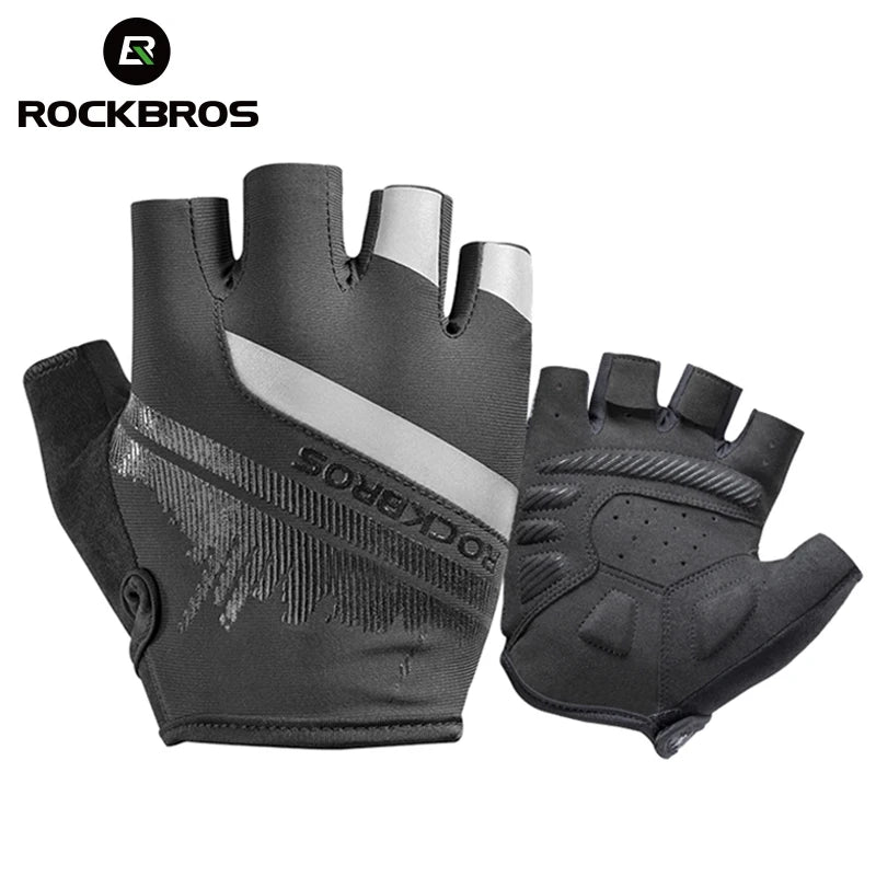 ROCKBROS gants de cyclisme demi-doigt antichoc résistant à l'usure respirant vtt route vélo gants hommes femmes sport vélo équipement